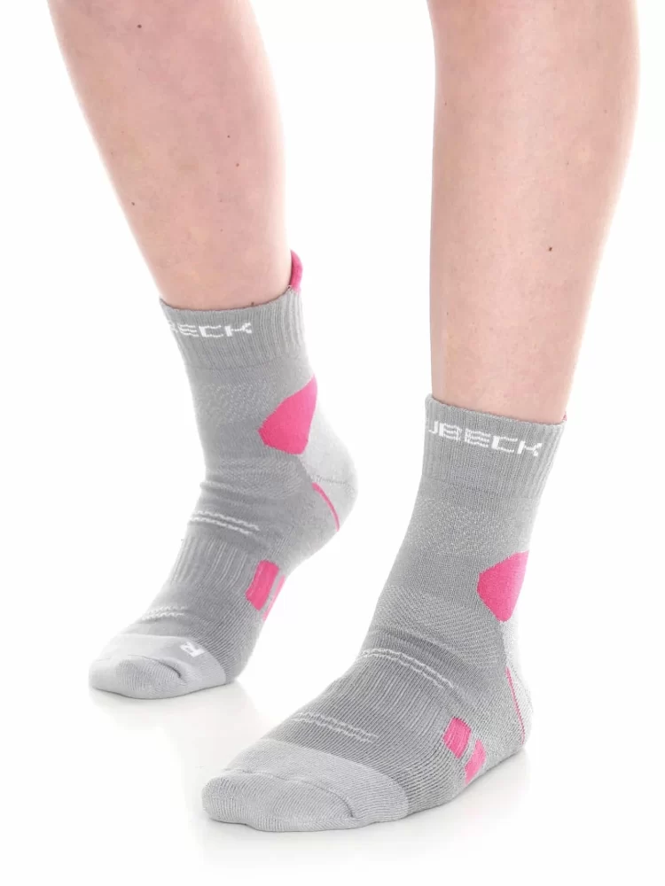 BRUBECK Multifunkcionális női zokni – Szürke / Pink 2