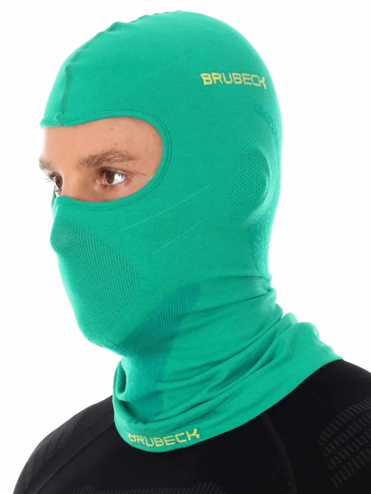 BRUBECK Uniszex Merinó gyapjú maszk – Zöld